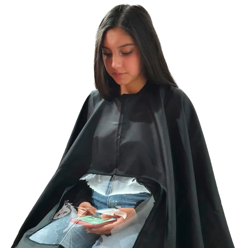 Capa de peluquería con visor